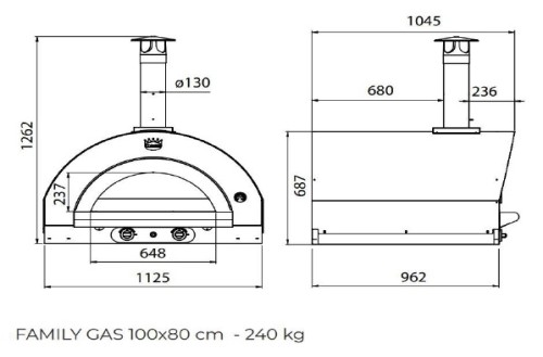 Comercial Esteller sl - Comercial Esteller SL > Ovens > Clementi Ovens > Family  Tetto Inox 304 a Gas